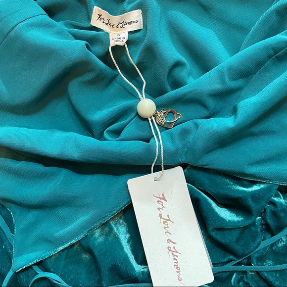 NWT For Love and Lemons Sz S velvet mini dress - Picture 9 of 10